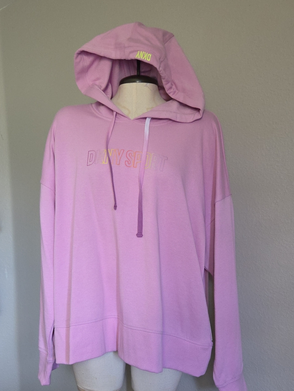 Dkny Sport Women's Ombre Logo Top Hoodie